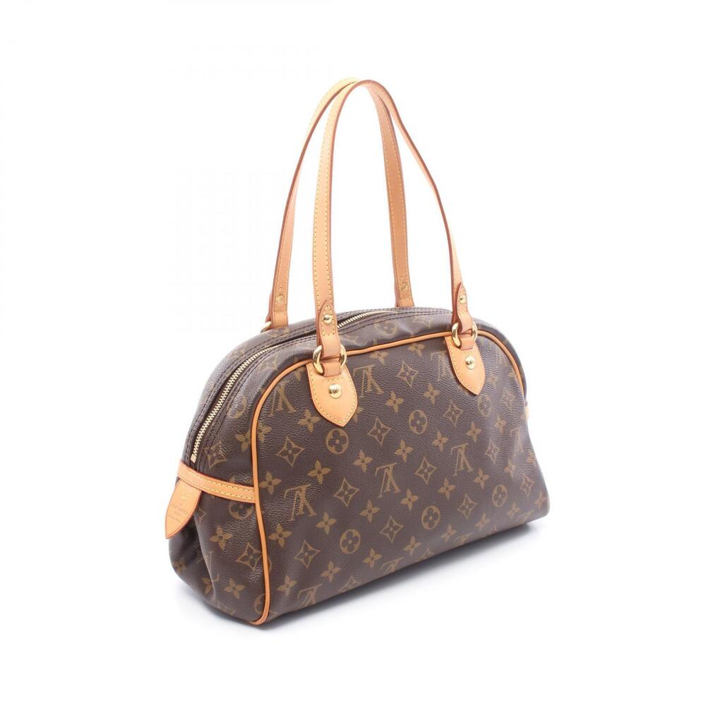 Louis Vuitton Brown Monogram Leather Shoulder Montorgueil Bag Canvas